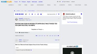 
                            8. REVIEW DAN DISKUSI MODEM ZTE MF90 BOLT MULTI MODE TDD FDD (MIFI ...