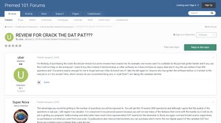 
                            11. REVIEW FOR CRACK THE DAT PAT??? - Dental Student General ...