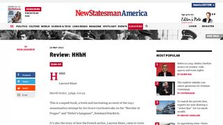 
                            6. Review: HHhH - New Statesman