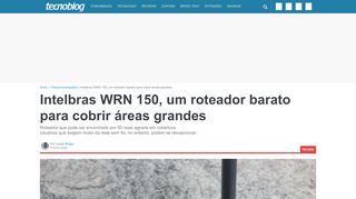 
                            5. Review Intelbras WRN 150, um roteador barato para cobrir áreas ...