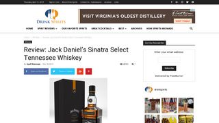 
                            12. Review: Jack Daniel's Sinatra Select Tennessee Whiskey - Drink Spirits