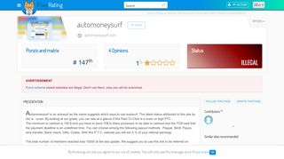 
                            5. Review of automoneysurf : Scam or legit ? - NetBusinessRating