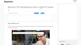 
                            12. Review of clikdelivery.com legit or scam ? | Blogshouters
