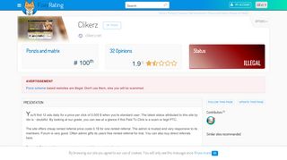 
                            8. Review of Clikerz : Scam or legit ? - NetBusinessRating