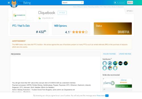 
                            11. Review of Cliquebook : Scam or legit ? - NetBusinessRating