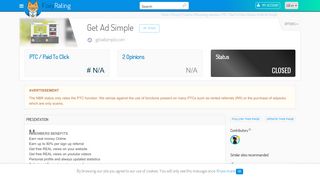 
                            11. Review of Get Ad Simple : Scam or legit ? - NetBusinessRating