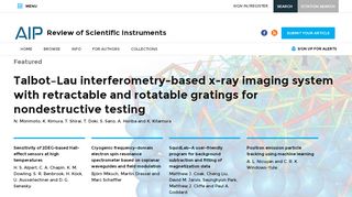 
                            6. Review of Scientific Instruments - AIP Publishing - Scitation