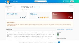 
                            7. Review of Strongbux.net : Scam or legit ? - NetBusinessRating