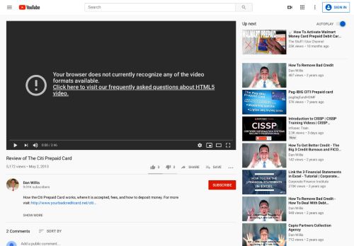 
                            8. Review of The Citi Prepaid Card - YouTube