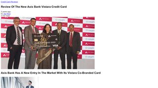 
                            10. Review Of The New Axis Bank Vistara Credit Card | CreditSmart.in