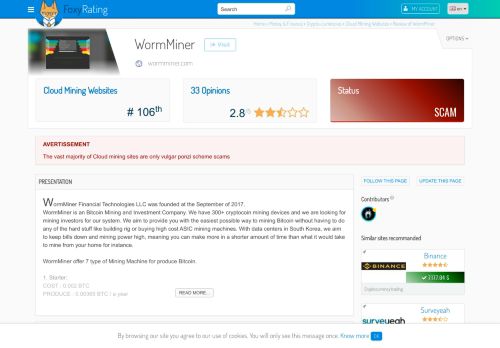 
                            5. Review of WormMiner : Scam or legit ? - NetBusinessRating