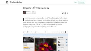
                            7. Review Of YouPic.com – The Vomitorium – Medium