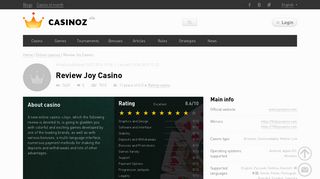 
                            11. Review online Joy Casino, player reviews at Casinoz - Casinoz.club