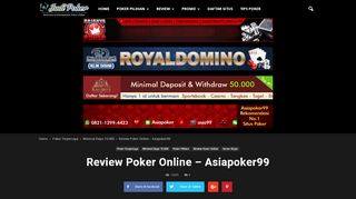
                            9. Review Poker Online - Asiapoker99 - Judi Poker Indonesia