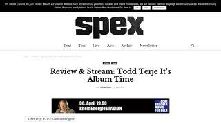
                            13. Review & Stream: Todd Terje It's Album Time - Spex Magazin