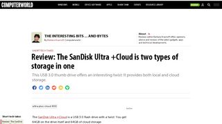 
                            13. Review: The SanDisk Ultra +Cloud is two types of storage in one ...