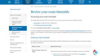 
                            9. Review your exam timetable - Exams and results - Monash University