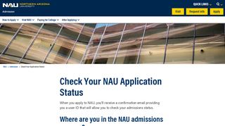 
                            3. Review Your NAU Application Status | Admission