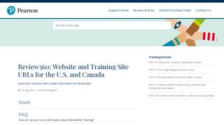 
                            5. Review360: Website and Training Site URLs for the U.S. and Canada