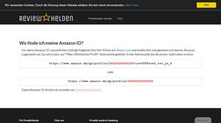 
                            4. reviewhelden: Wo finde ich meine Amazon ID?