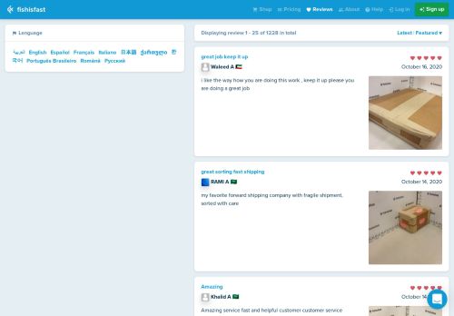 
                            9. Reviews - Fishisfast US Parcel Forwarding
