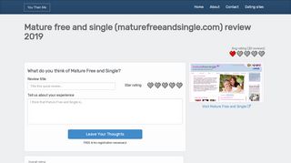 
                            6. Reviews for mature free and single - You Then Me