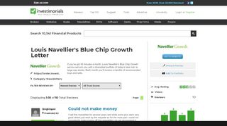 
                            13. Reviews of Louis Navellier's Blue Chip Growth Letter at Investimonials