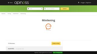 
                            5. Reviews over Minilening - Opiness - Spreekt uit ervaring