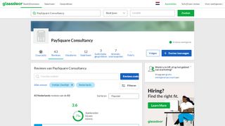 
                            6. Reviews voor PaySquare Consultancy | Glassdoor.nl