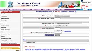 
                            13. Revised Pension and Pension Arrears Calculator for pre-2016 ...