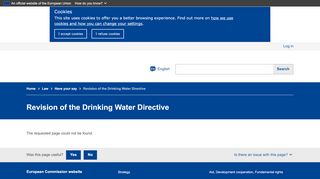 
                            13. Revision of the Drinking Water Directive | European Commission