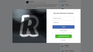
                            10. Revolut -    We're experiencing problems, & you may have... | Facebook