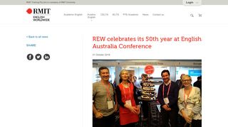 
                            9. REW celebrates its 50th year at English Australia Conference