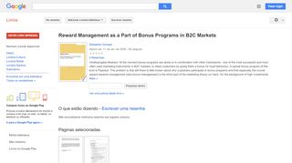 
                            7. Reward Management as a Part of Bonus Programs in B2C Markets