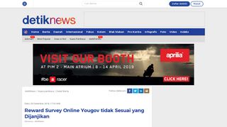 
                            10. Reward Survey Online Yougov tidak Sesuai yang Dijanjikan - detikNews