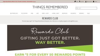 
                            8. Rewards Club - Things Remembered