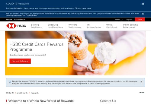 
                            7. Rewards Programme | Credit Cards - HSBC IN - HSBC India