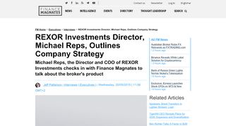 
                            10. REXOR Investments Director, Michael Reps, Outlines Company ...