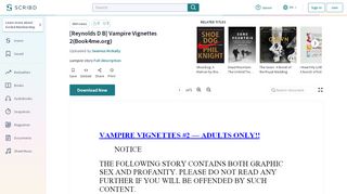 
                            10. [Reynolds D B] Vampire Vignettes 2(Book4me.org) - Scribd