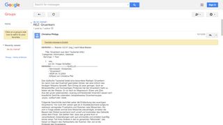 
                            10. REZ: Gruenkern - Google Groups