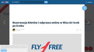 
                            3. Rezerwacja biletów i odprawa online w Wizz Air krok po kroku - Fly4free