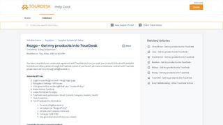 
                            9. Rezgo - Get my products into TourDesk : Help Desk