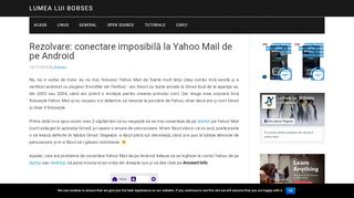 
                            10. Rezolvare: conectare imposibilă la Yahoo Mail de pe Android | Lumea ...