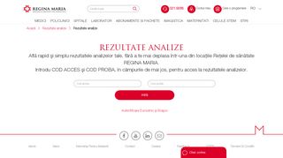 
                            1. Rezultate analize | Regina Maria