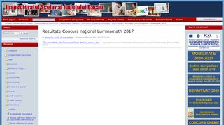 
                            9. Rezultate Concurs naţional Luminamath 2017 — ISJ Bacau