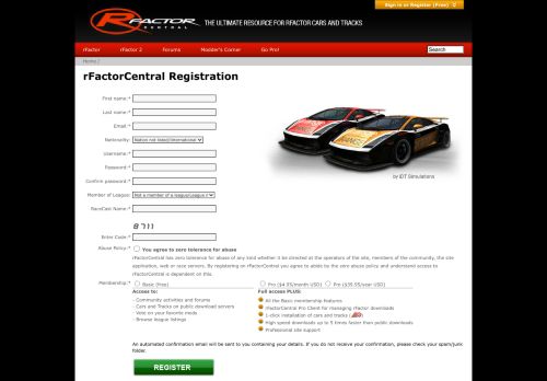 
                            3. rFactorcentral Registration