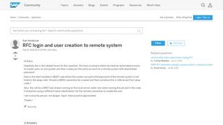 
                            1. RFC login and user creation to remote system - archive SAP