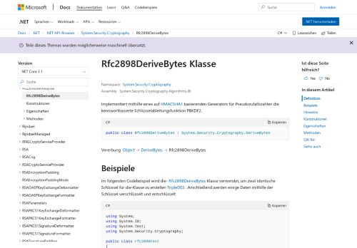 
                            1. Rfc2898DeriveBytes Class (System.Security.Cryptography) | Microsoft ...