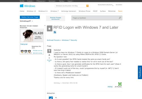 
                            3. RFID Logon with Windows 7 and Later - Microsoft