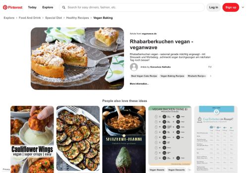 
                            5. Rhabarberkuchen vegan | Recettes à cuisiner | Pinterest | Vegans ...